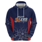 Basketball Custom Adelaide Zip Hoodie Simple Australian Dot Art - Aussie Hoodie