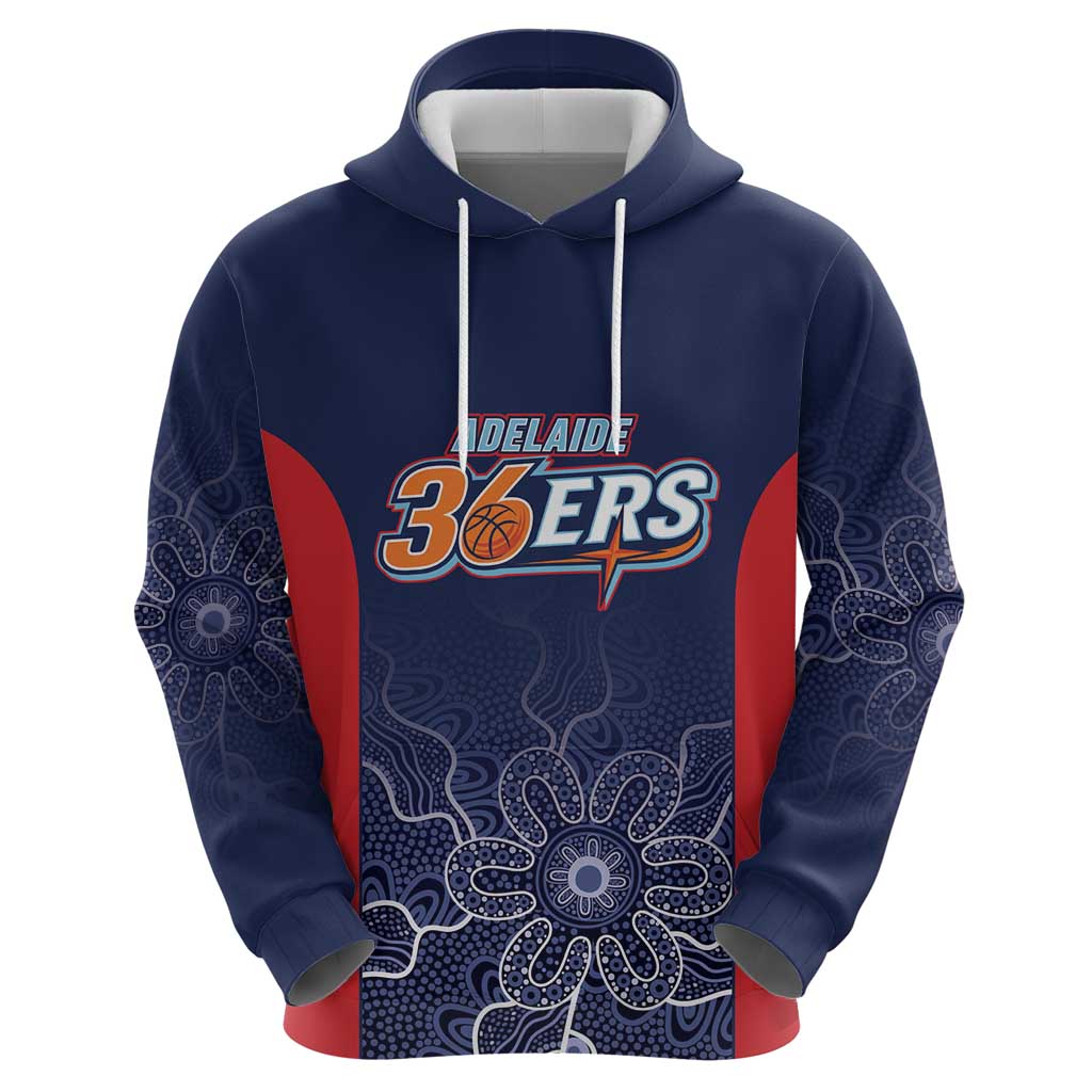 Basketball Custom Adelaide Zip Hoodie Simple Australian Dot Art - Aussie Hoodie