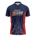 Basketball Custom Adelaide Zipper Polo Shirt Simple Australian Dot Art - Aussie Hoodie