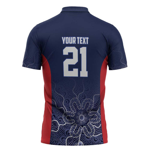 Basketball Custom Adelaide Zipper Polo Shirt Simple Australian Dot Art - Aussie Hoodie