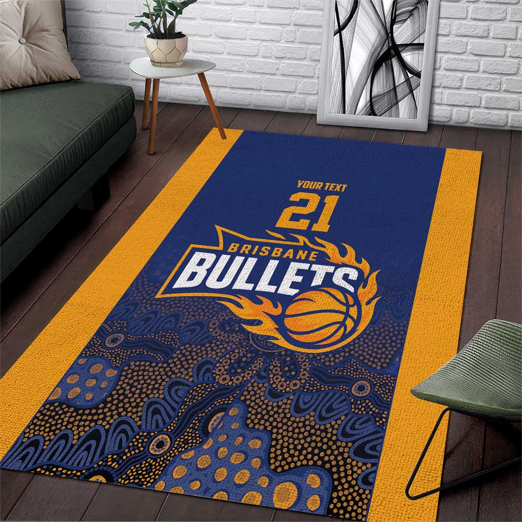 Basketball Custom Brisbane Area Rug Simple Australian Dot Art - Aussie Hoodie
