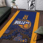 Basketball Custom Brisbane Area Rug Simple Australian Dot Art - Aussie Hoodie