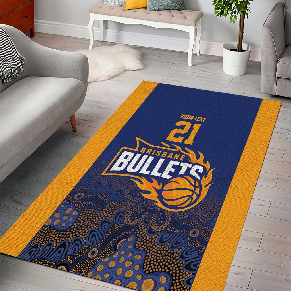Basketball Custom Brisbane Area Rug Simple Australian Dot Art - Aussie Hoodie