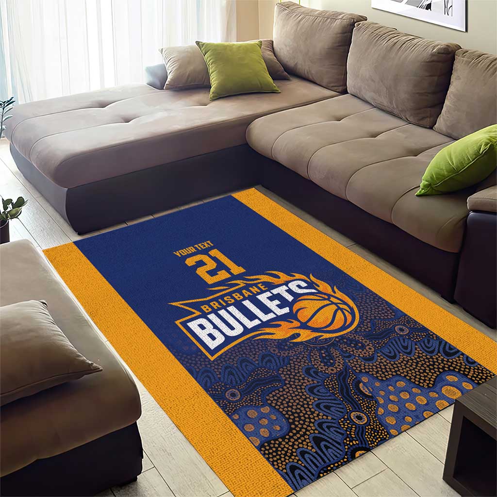Basketball Custom Brisbane Area Rug Simple Australian Dot Art - Aussie Hoodie