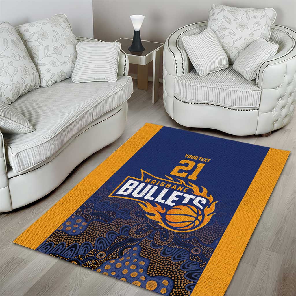Basketball Custom Brisbane Area Rug Simple Australian Dot Art - Aussie Hoodie