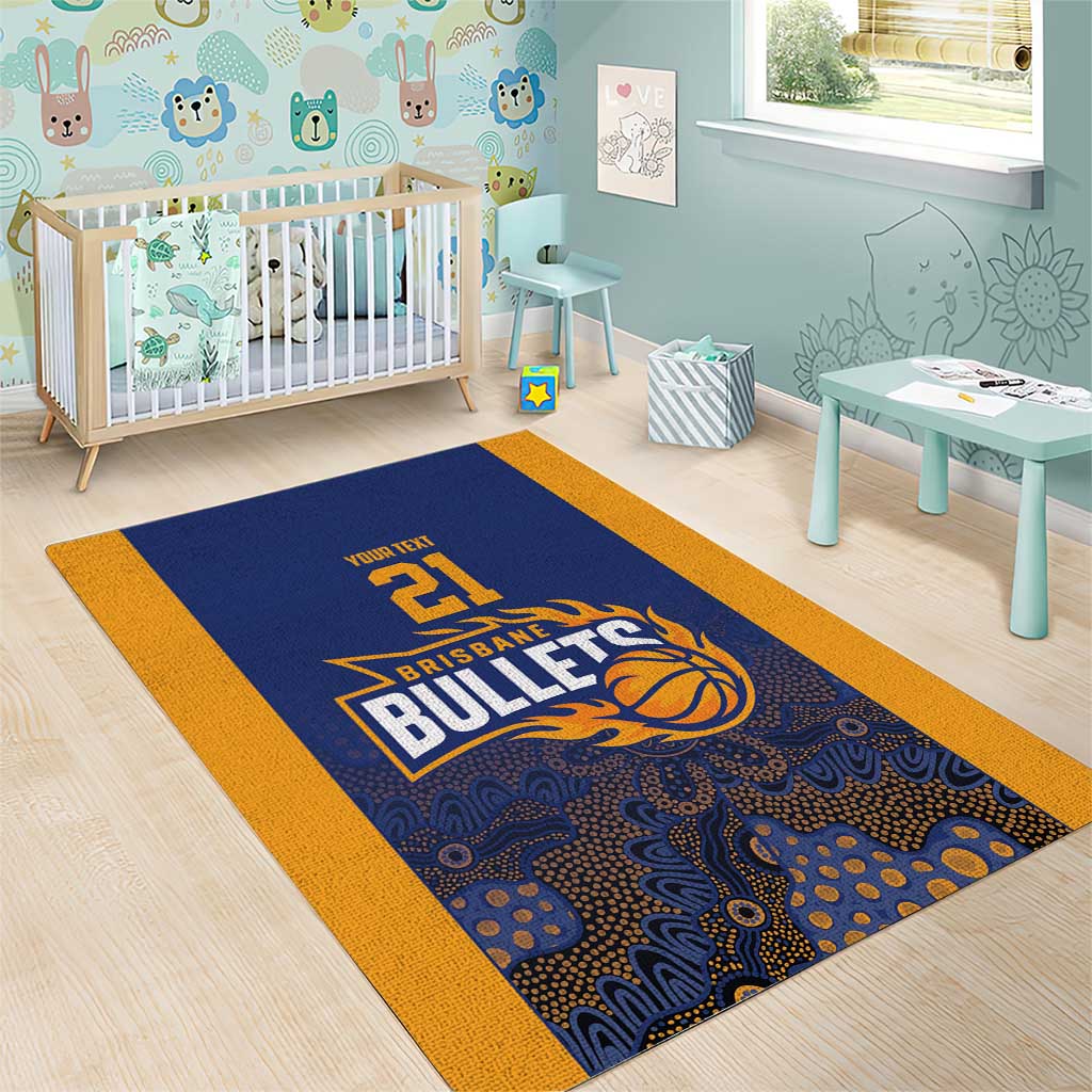Basketball Custom Brisbane Area Rug Simple Australian Dot Art - Aussie Hoodie