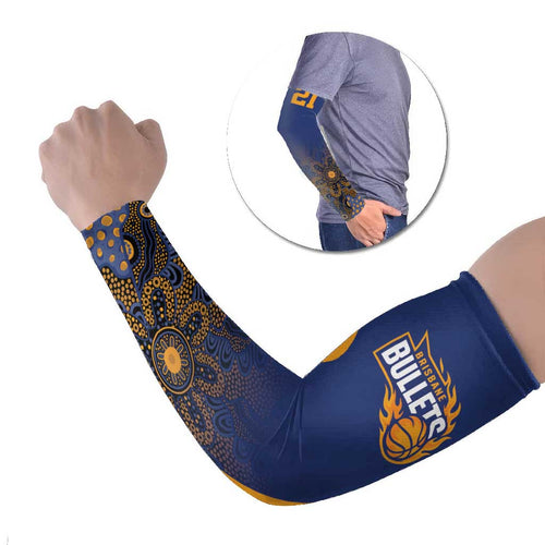 Basketball Custom Brisbane Arm Sleeves Simple Australian Dot Art - Aussie Hoodie