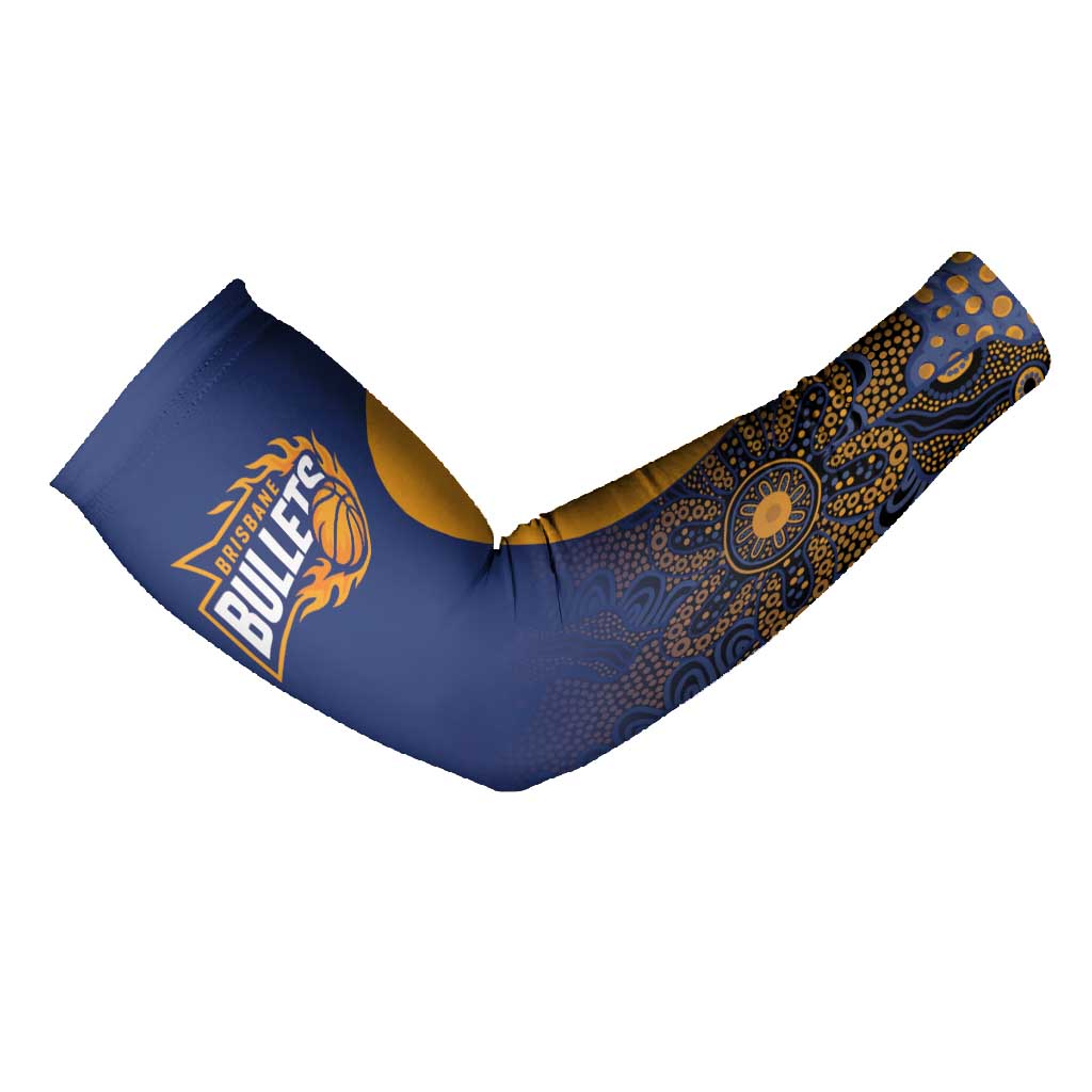 Basketball Custom Brisbane Arm Sleeves Simple Australian Dot Art - Aussie Hoodie