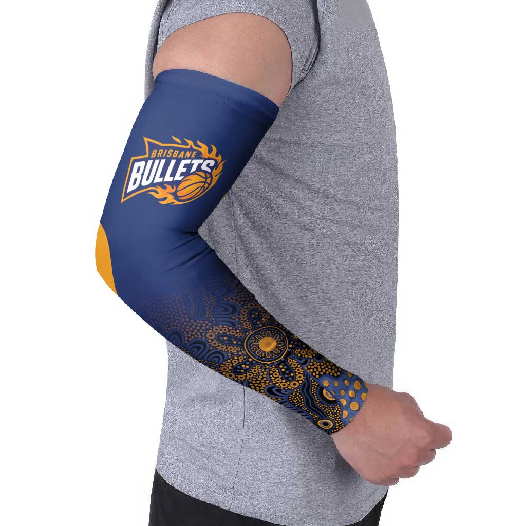 Basketball Custom Brisbane Arm Sleeves Simple Australian Dot Art - Aussie Hoodie