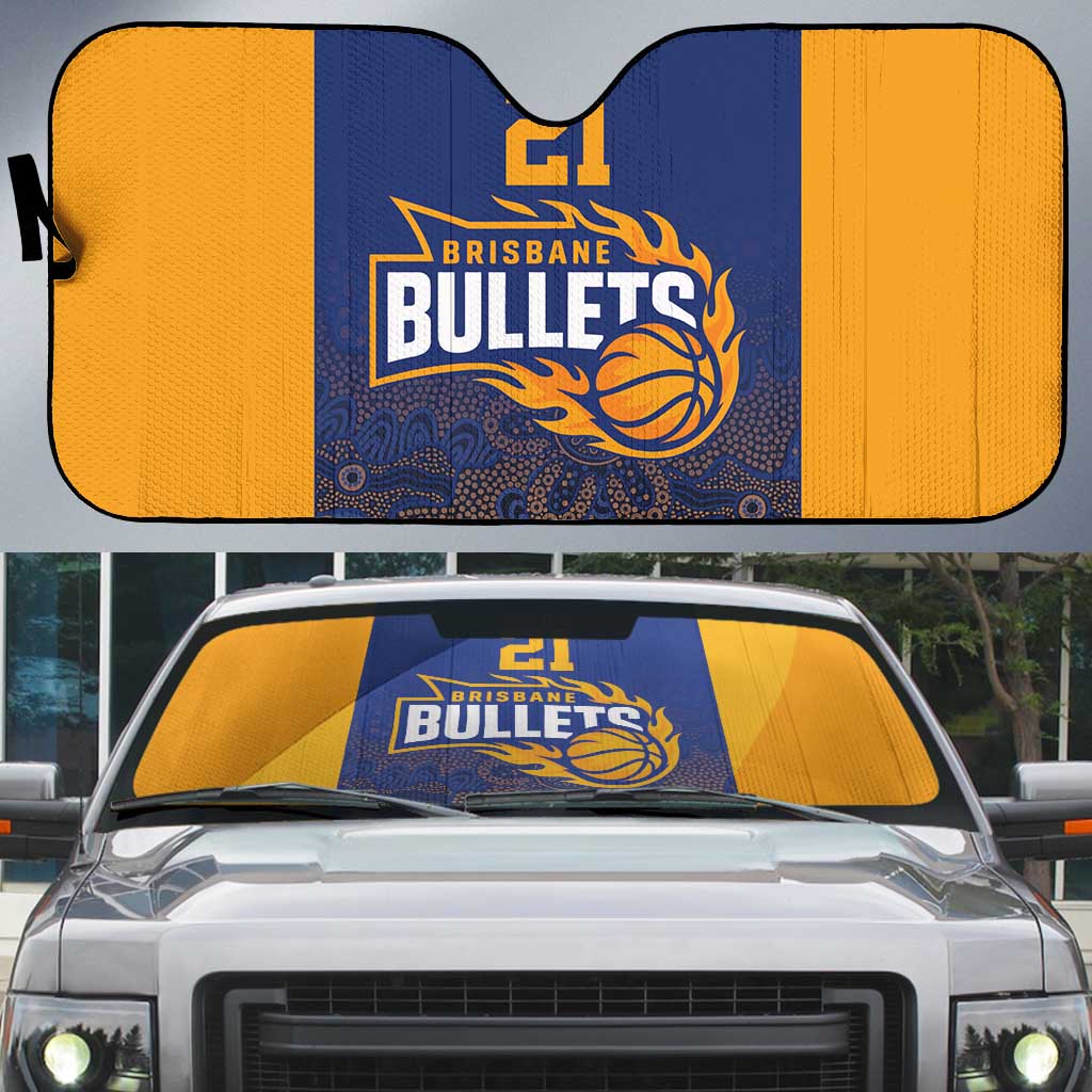 Basketball Custom Brisbane Auto Sun Shade Simple Australian Dot Art - Aussie Hoodie