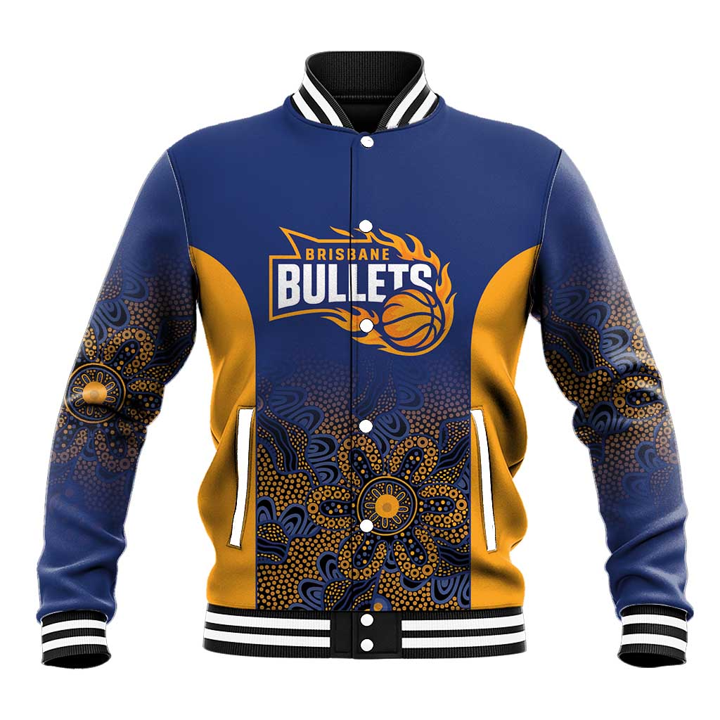 Basketball Custom Brisbane Baseball Jacket Simple Australian Dot Art - Aussie Hoodie