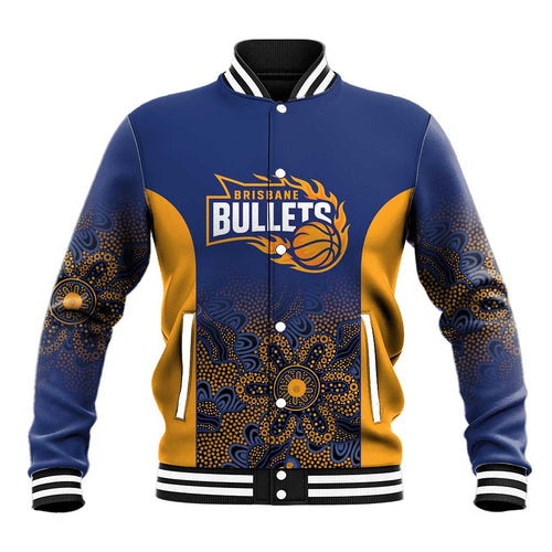 Basketball Custom Brisbane Baseball Jacket Simple Australian Dot Art - Aussie Hoodie