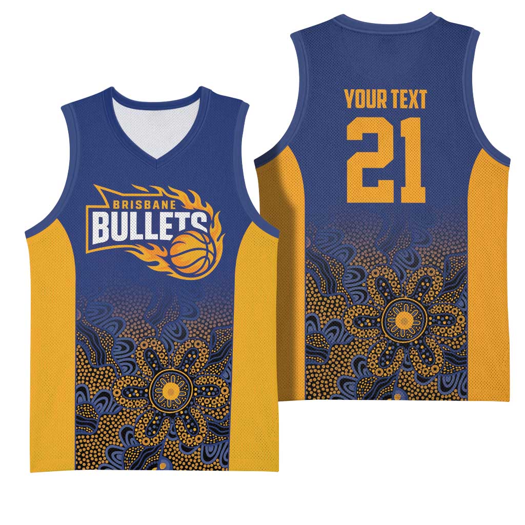 Basketball Custom Brisbane Basketball Jersey Simple Australian Dot Art - Aussie Hoodie