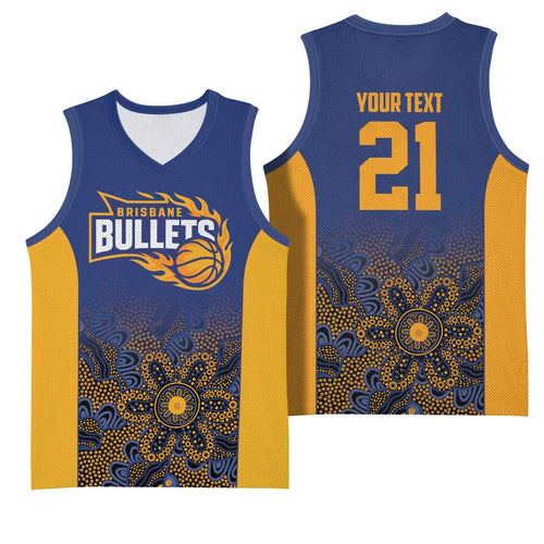 Basketball Custom Brisbane Basketball Jersey Simple Australian Dot Art - Aussie Hoodie