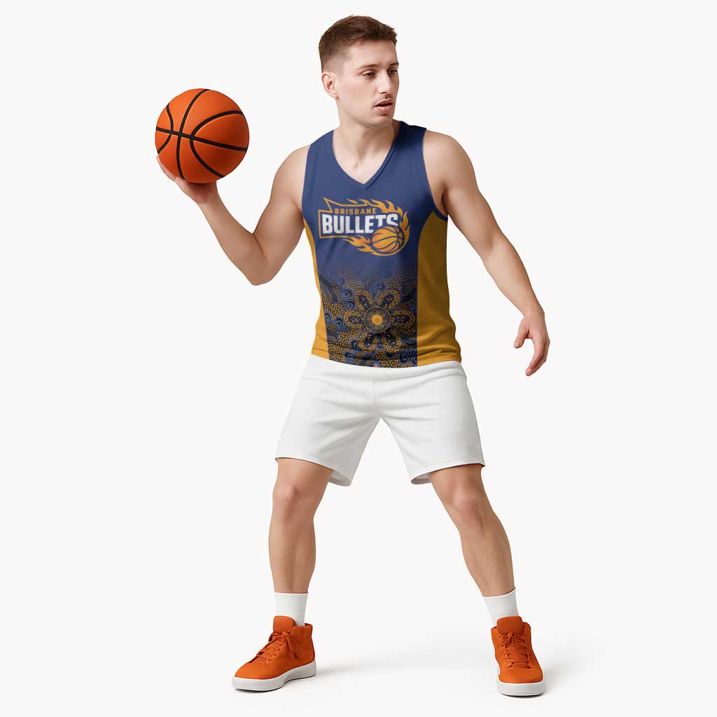Basketball Custom Brisbane Basketball Jersey Simple Australian Dot Art - Aussie Hoodie