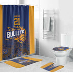 Basketball Custom Brisbane Bathroom Set Simple Australian Dot Art - Aussie Hoodie