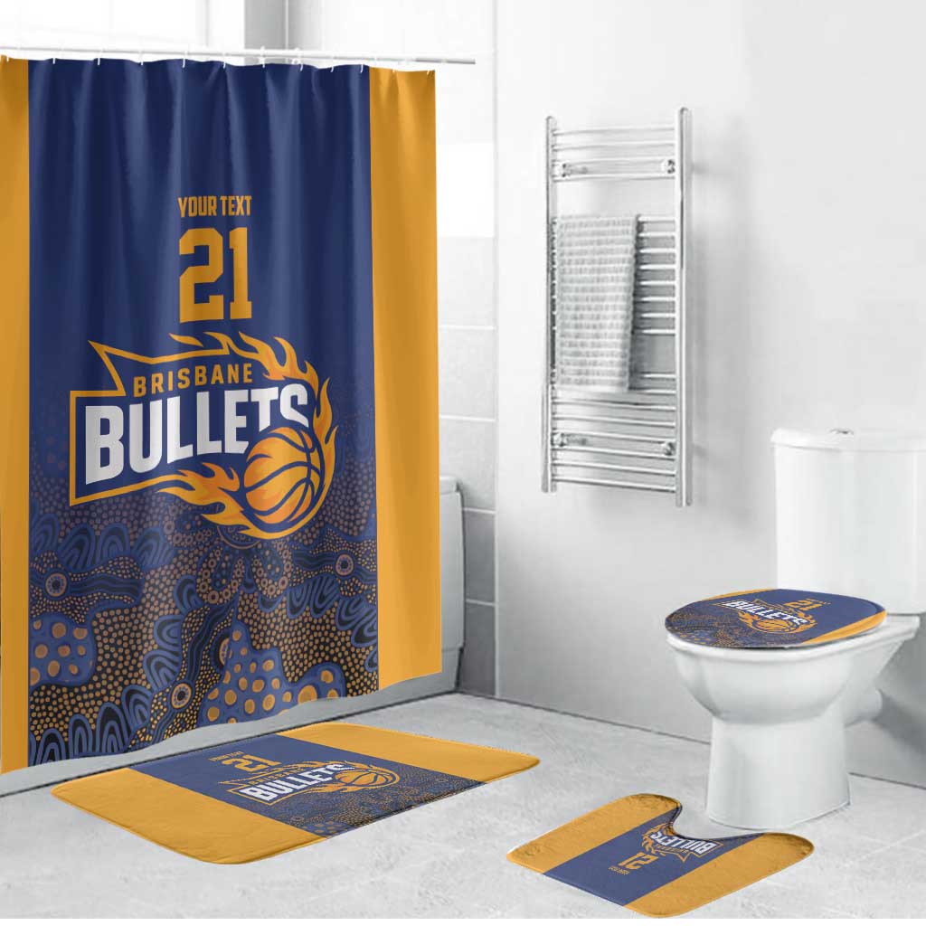 Basketball Custom Brisbane Bathroom Set Simple Australian Dot Art - Aussie Hoodie