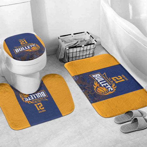 Basketball Custom Brisbane Bathroom Set Simple Australian Dot Art - Aussie Hoodie