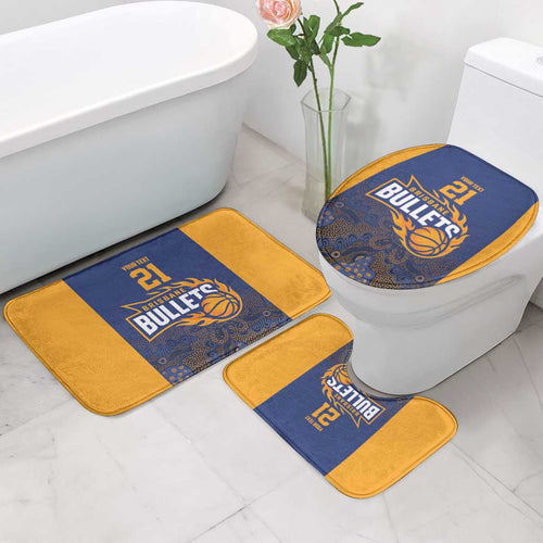 Basketball Custom Brisbane Bathroom Set Simple Australian Dot Art - Aussie Hoodie