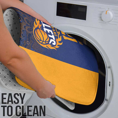 Basketball Custom Brisbane Bathroom Set Simple Australian Dot Art - Aussie Hoodie