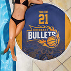 Basketball Custom Brisbane Beach Blanket Simple Australian Dot Art - Aussie Hoodie