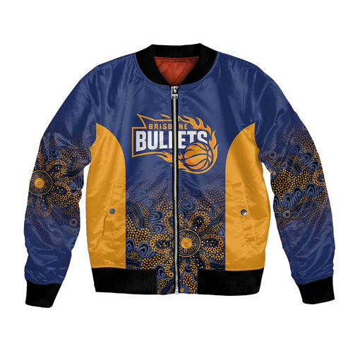 Basketball Custom Brisbane Bomber Jacket Simple Australian Dot Art - Aussie Hoodie