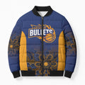 Basketball Custom Brisbane Bomber Puffer Jacket Simple Australian Dot Art - Aussie Hoodie