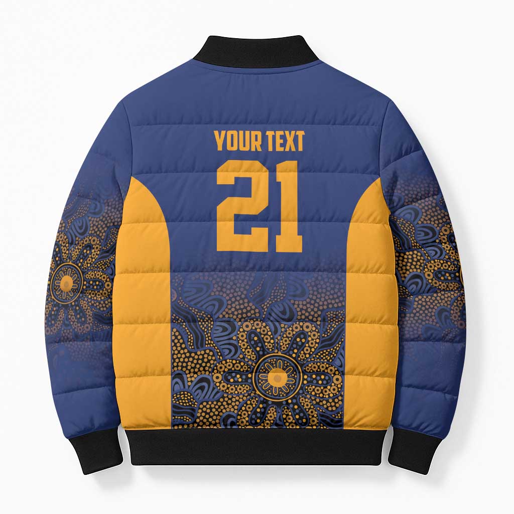 Basketball Custom Brisbane Bomber Puffer Jacket Simple Australian Dot Art - Aussie Hoodie