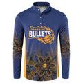 Basketball Custom Brisbane Button Sweatshirt Simple Australian Dot Art - Aussie Hoodie