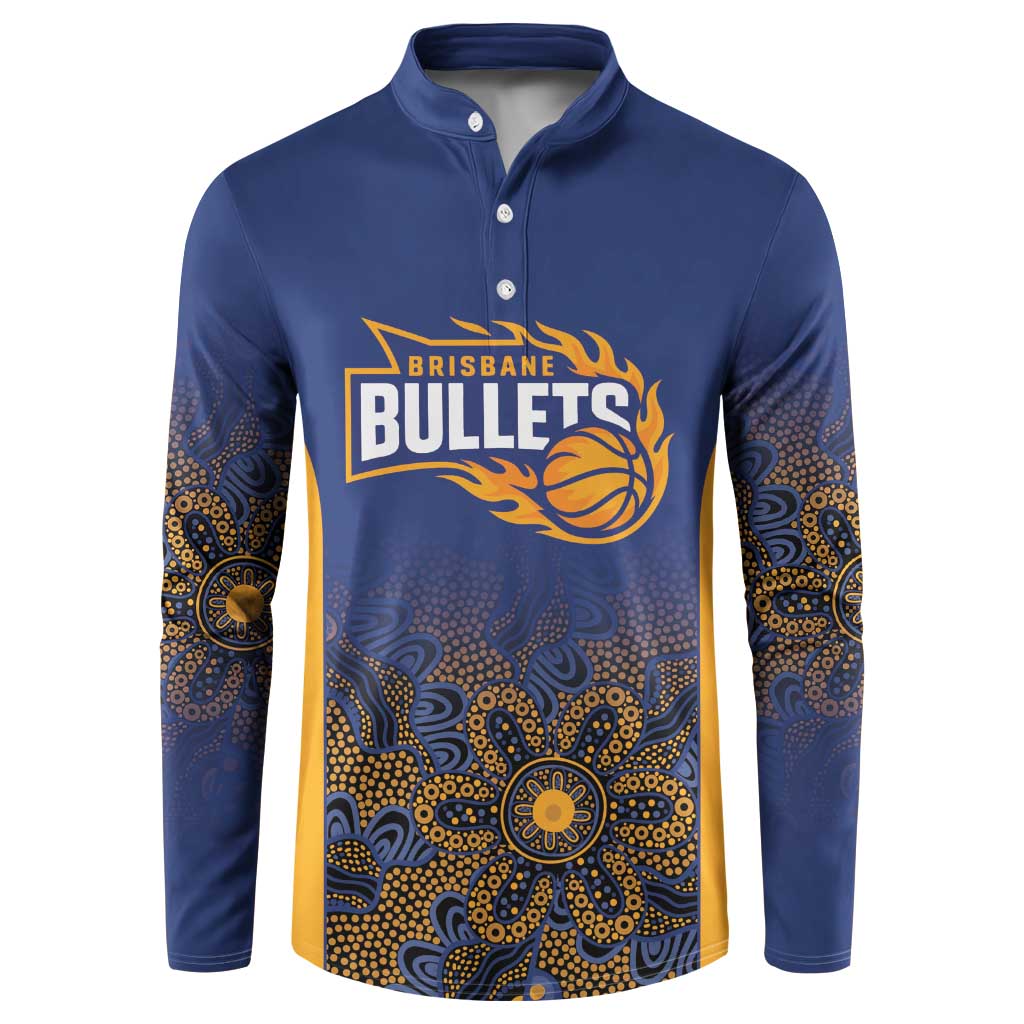 Basketball Custom Brisbane Button Sweatshirt Simple Australian Dot Art - Aussie Hoodie