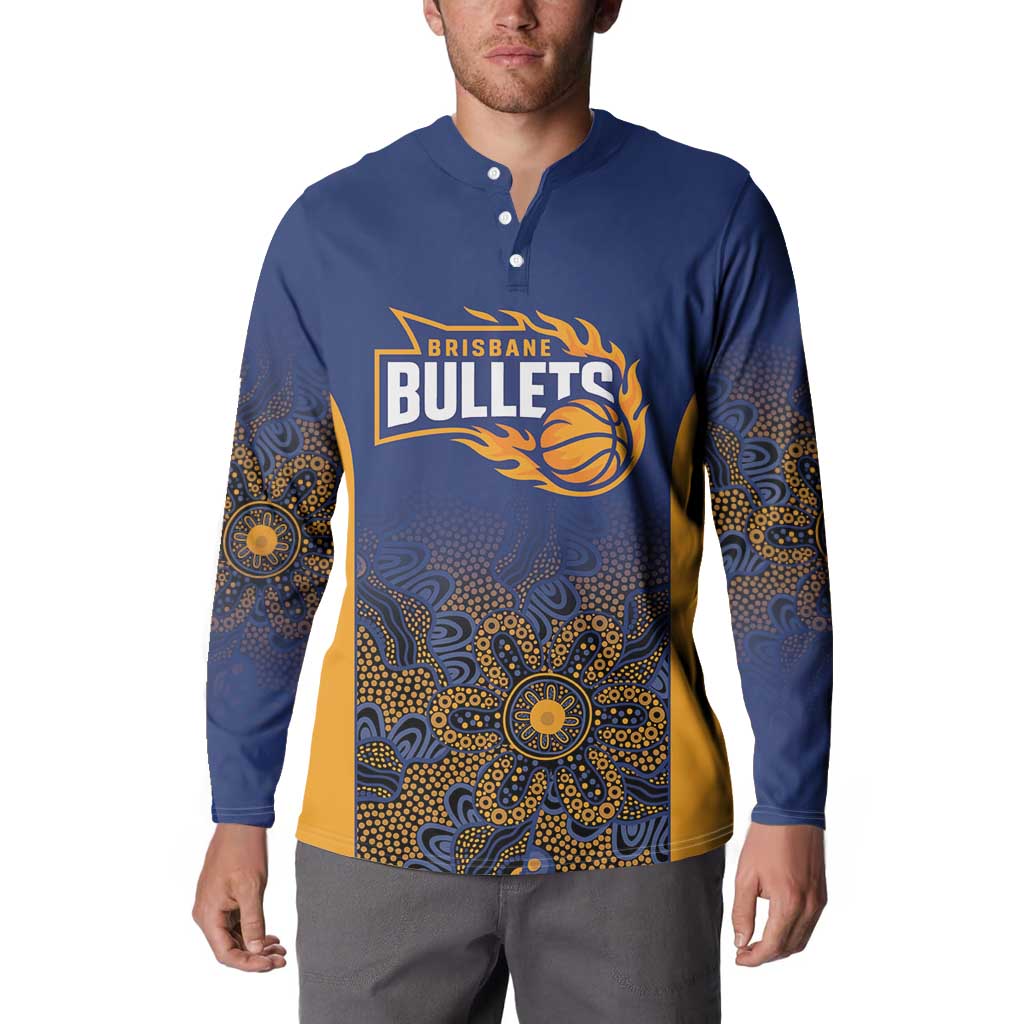 Basketball Custom Brisbane Button Sweatshirt Simple Australian Dot Art - Aussie Hoodie