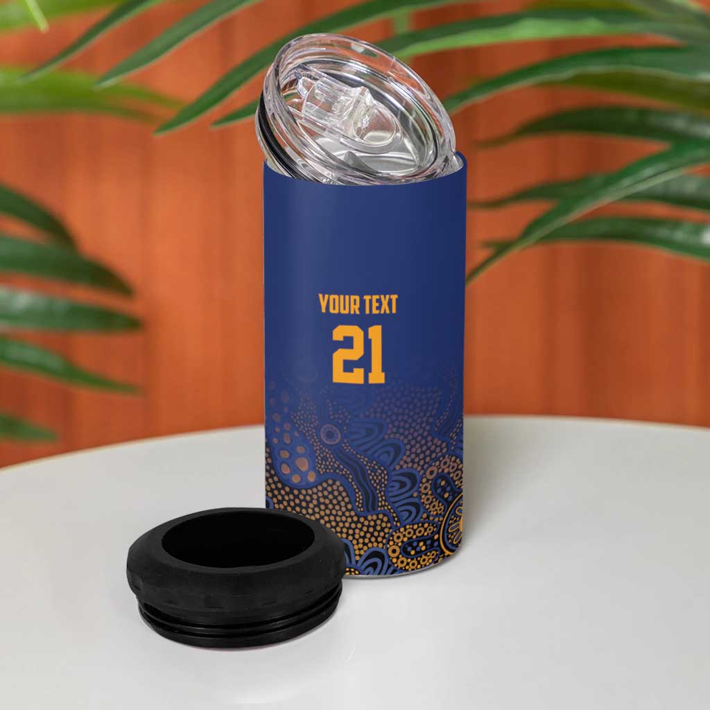 Basketball Custom Brisbane 4 in 1 Can Cooler Tumbler Simple Australian Dot Art - Aussie Hoodie