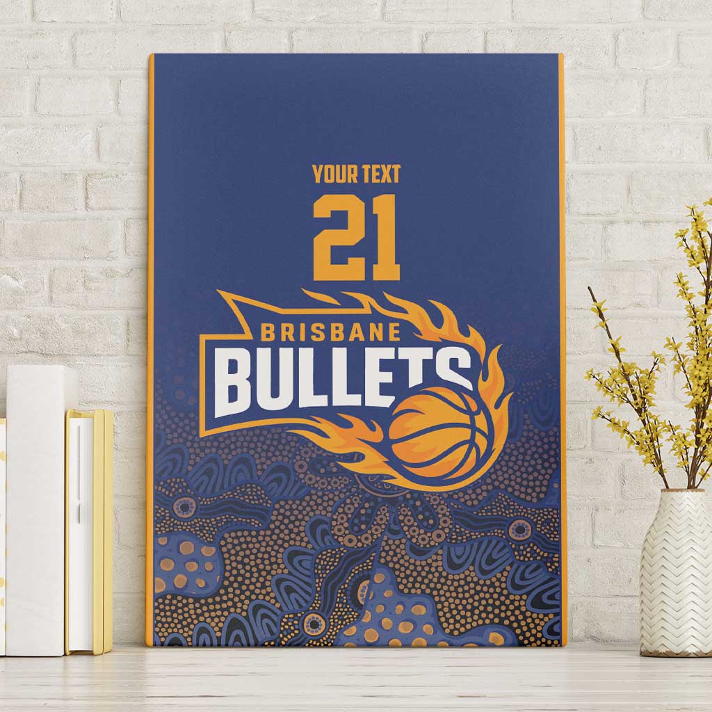 Basketball Custom Brisbane Canvas Wall Art Simple Australian Dot Art - Aussie Hoodie
