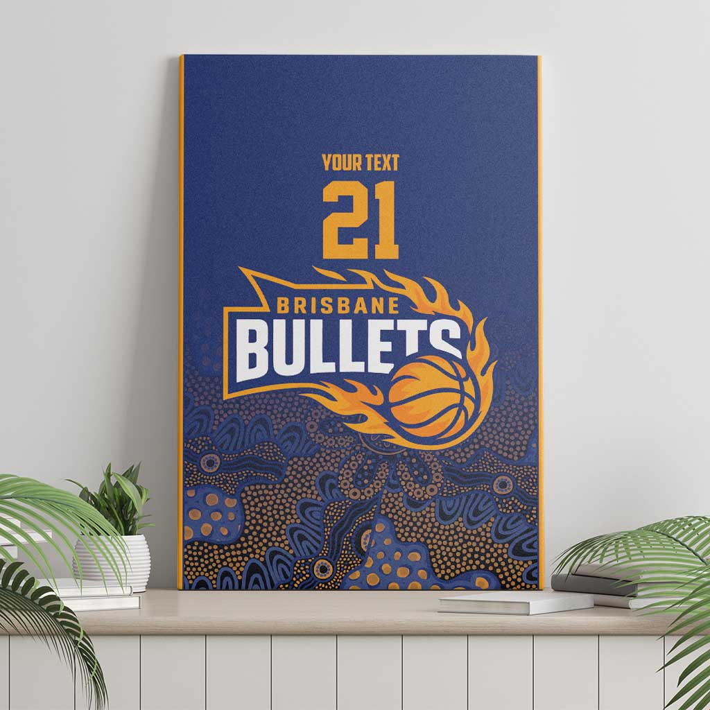 Basketball Custom Brisbane Canvas Wall Art Simple Australian Dot Art - Aussie Hoodie