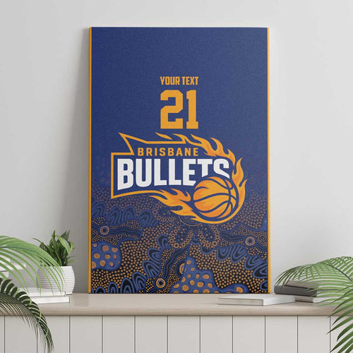 Basketball Custom Brisbane Canvas Wall Art Simple Australian Dot Art - Aussie Hoodie
