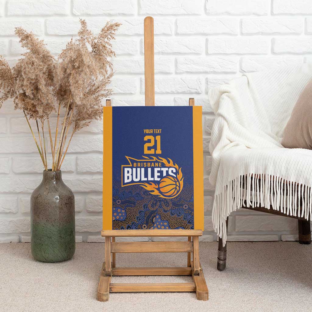 Basketball Custom Brisbane Canvas Wall Art Simple Australian Dot Art - Aussie Hoodie