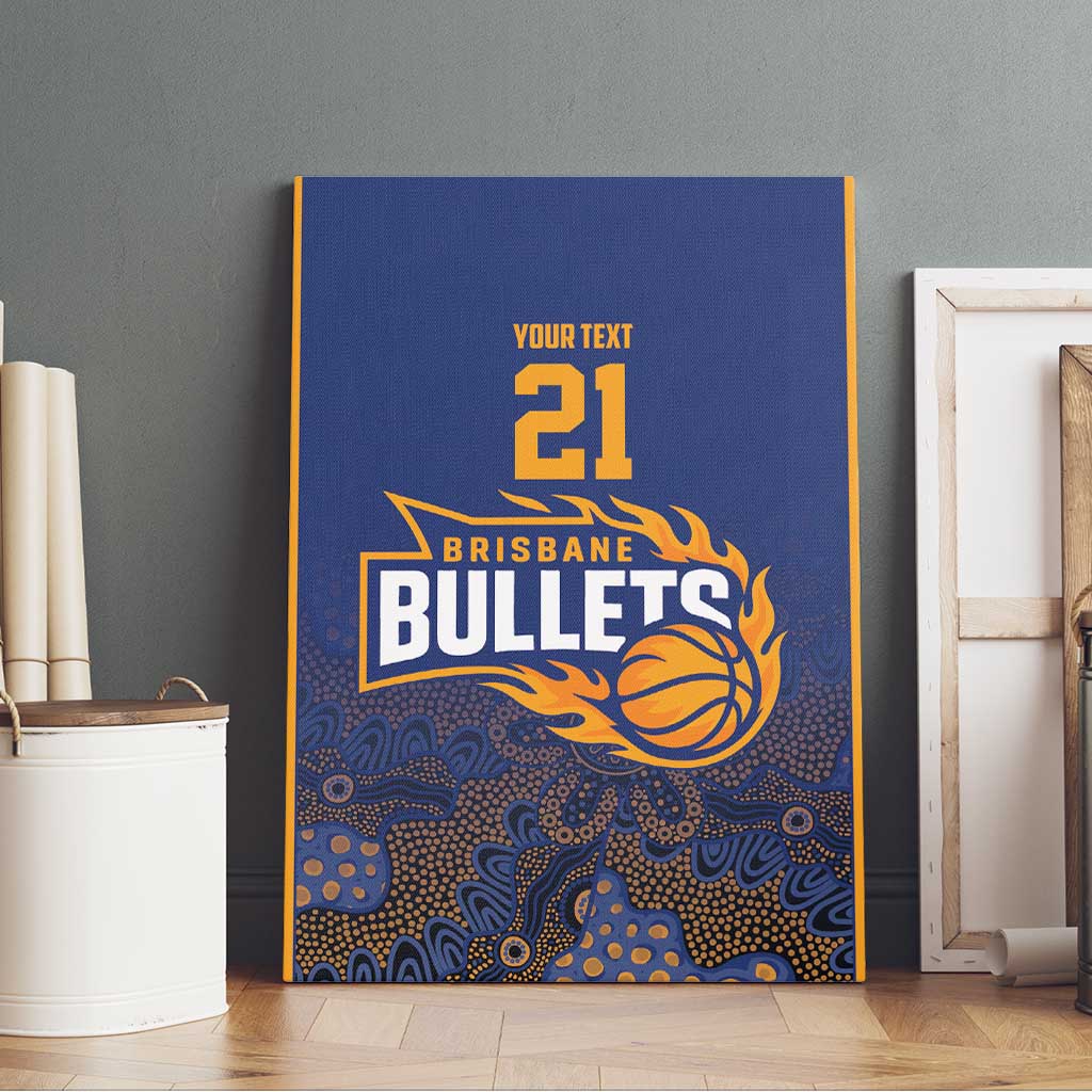 Basketball Custom Brisbane Canvas Wall Art Simple Australian Dot Art - Aussie Hoodie