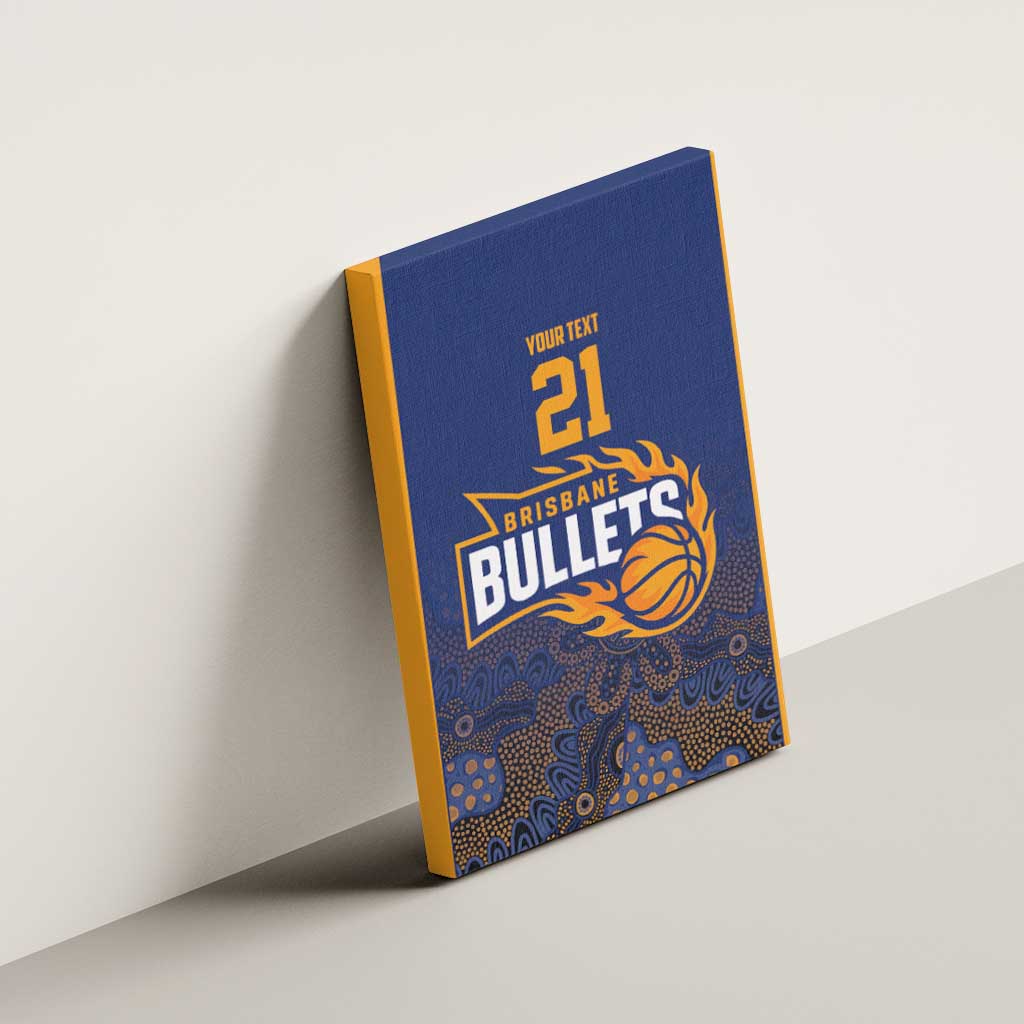 Basketball Custom Brisbane Canvas Wall Art Simple Australian Dot Art - Aussie Hoodie