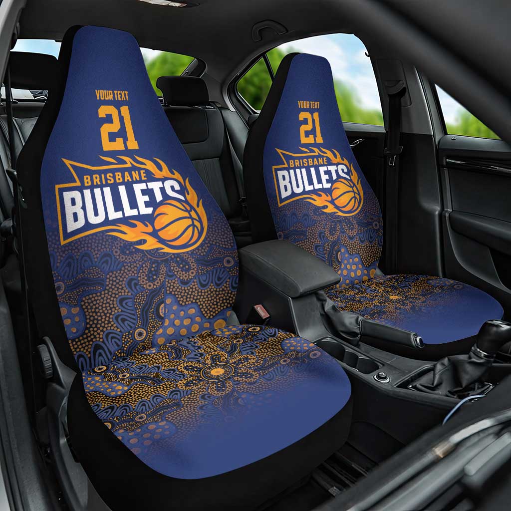 Basketball Custom Brisbane Car Seat Cover Simple Australian Dot Art - Aussie Hoodie