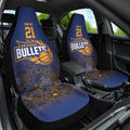 Basketball Custom Brisbane Car Seat Cover Simple Australian Dot Art - Aussie Hoodie
