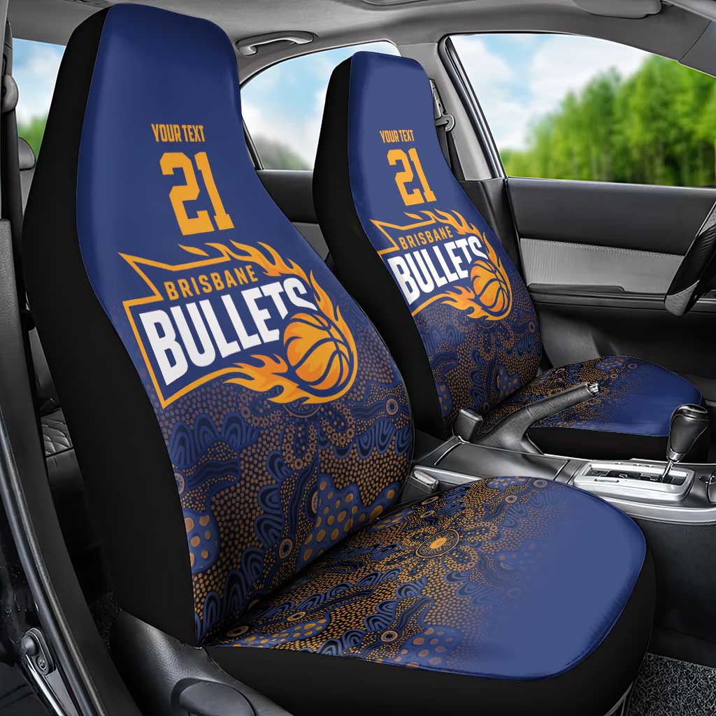 Basketball Custom Brisbane Car Seat Cover Simple Australian Dot Art - Aussie Hoodie