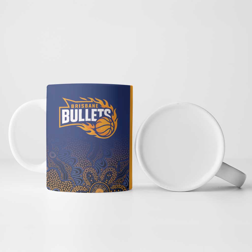 Basketball Custom Brisbane Ceramic Mug Simple Australian Dot Art - Aussie Hoodie
