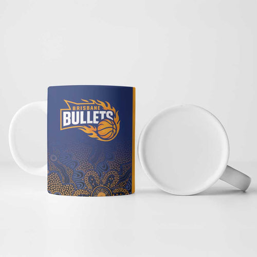Basketball Custom Brisbane Ceramic Mug Simple Australian Dot Art - Aussie Hoodie