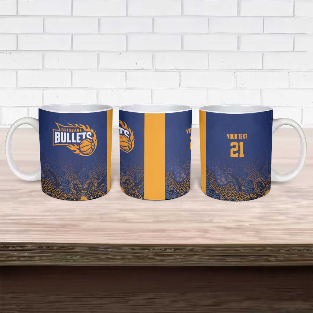 Basketball Custom Brisbane Ceramic Mug Simple Australian Dot Art - Aussie Hoodie