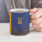 Basketball Custom Brisbane Ceramic Mug Simple Australian Dot Art - Aussie Hoodie