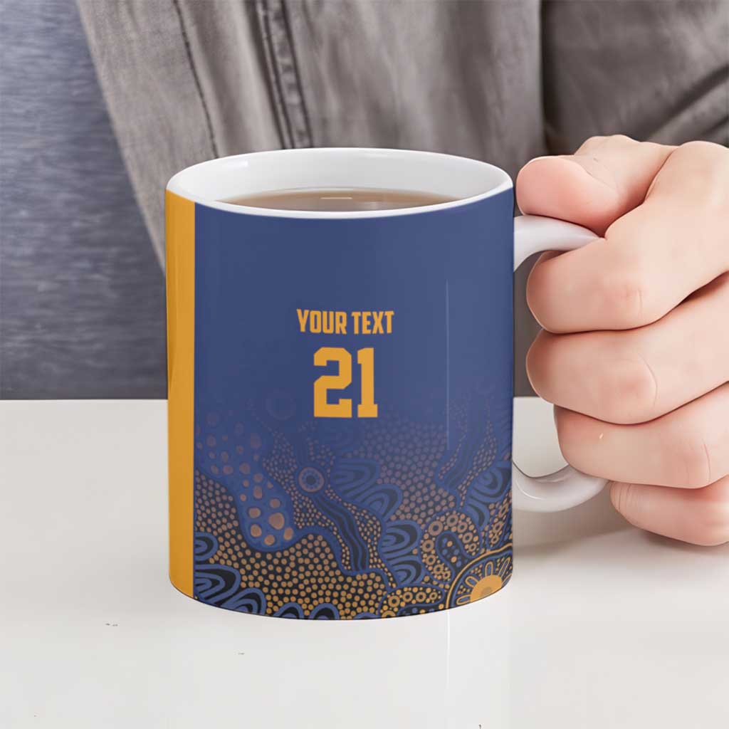 Basketball Custom Brisbane Ceramic Mug Simple Australian Dot Art - Aussie Hoodie