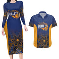 Basketball Custom Brisbane Couples Matching Long Sleeve Bodycon Dress and Hawaiian Shirt Simple Australian Dot Art - Aussie Hoodie