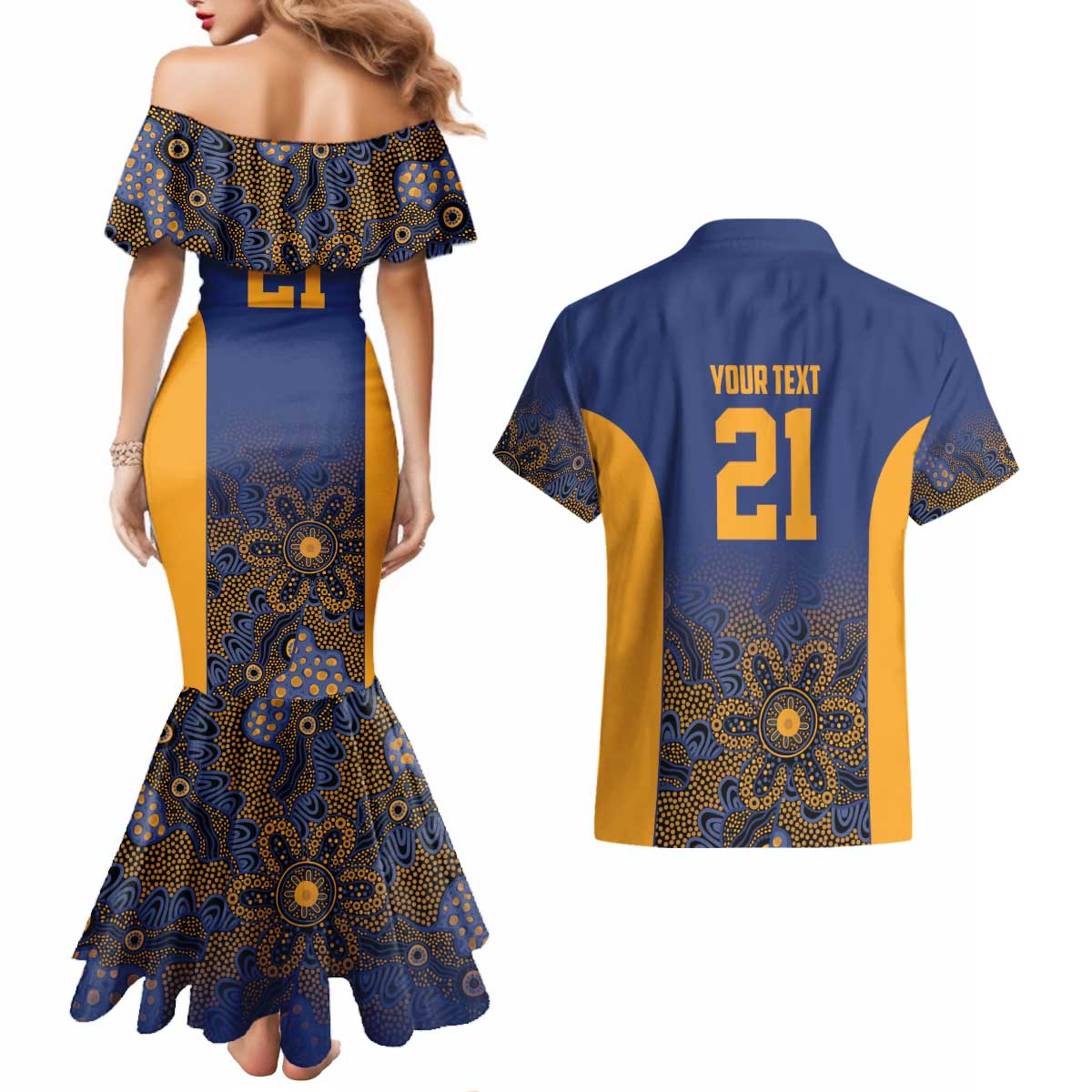 Basketball Custom Brisbane Couples Matching Mermaid Dress and Hawaiian Shirt Simple Australian Dot Art - Aussie Hoodie