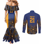 Basketball Custom Brisbane Couples Matching Mermaid Dress and Long Sleeve Button Shirt Simple Australian Dot Art - Aussie Hoodie