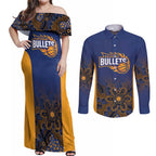 Basketball Custom Brisbane Couples Matching Off Shoulder Maxi Dress and Long Sleeve Button Shirt Simple Australian Dot Art - Aussie Hoodie